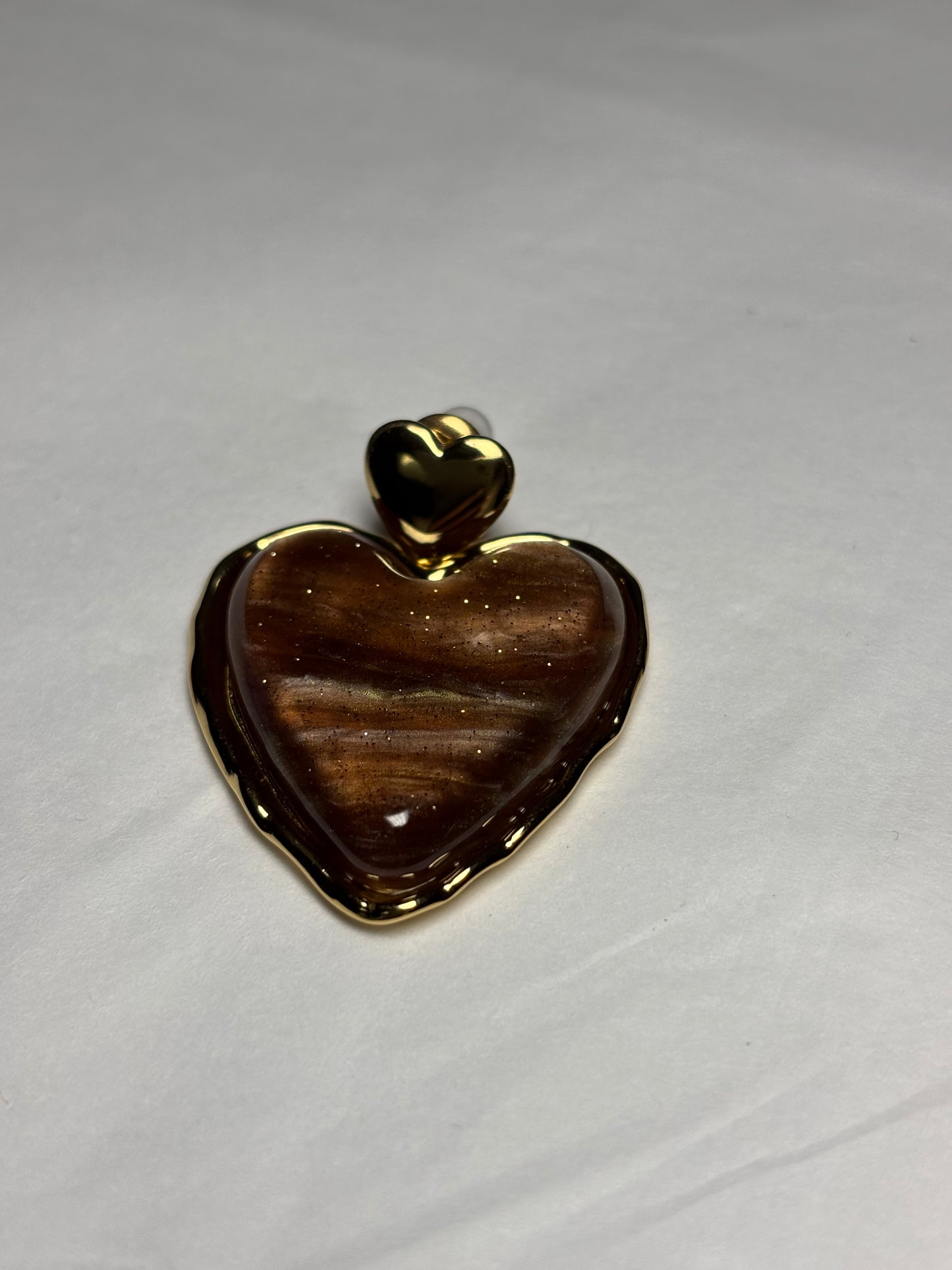Boucles d'oreilles Diva marron