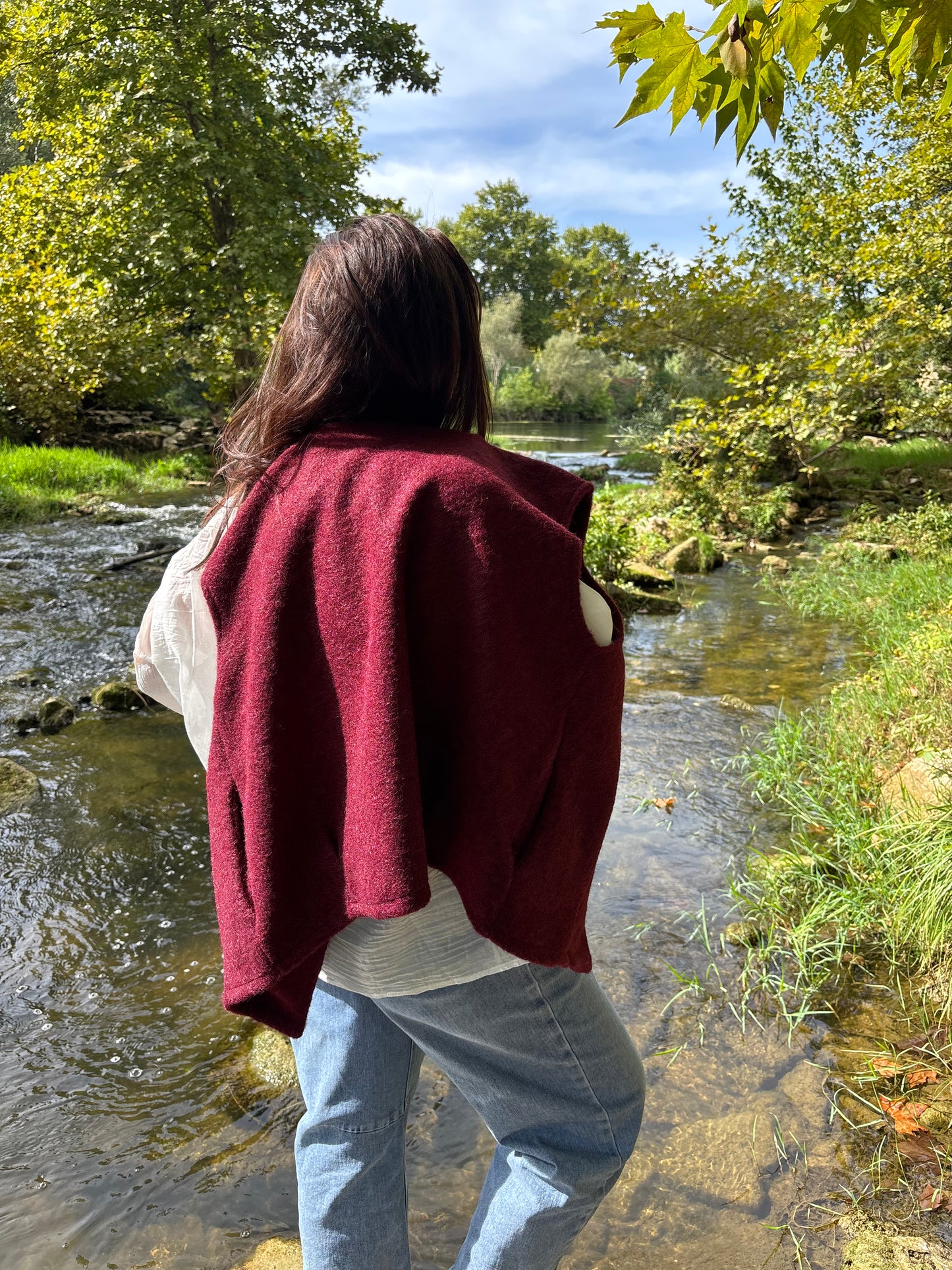 Veste Sans Manches Amore bordeaux