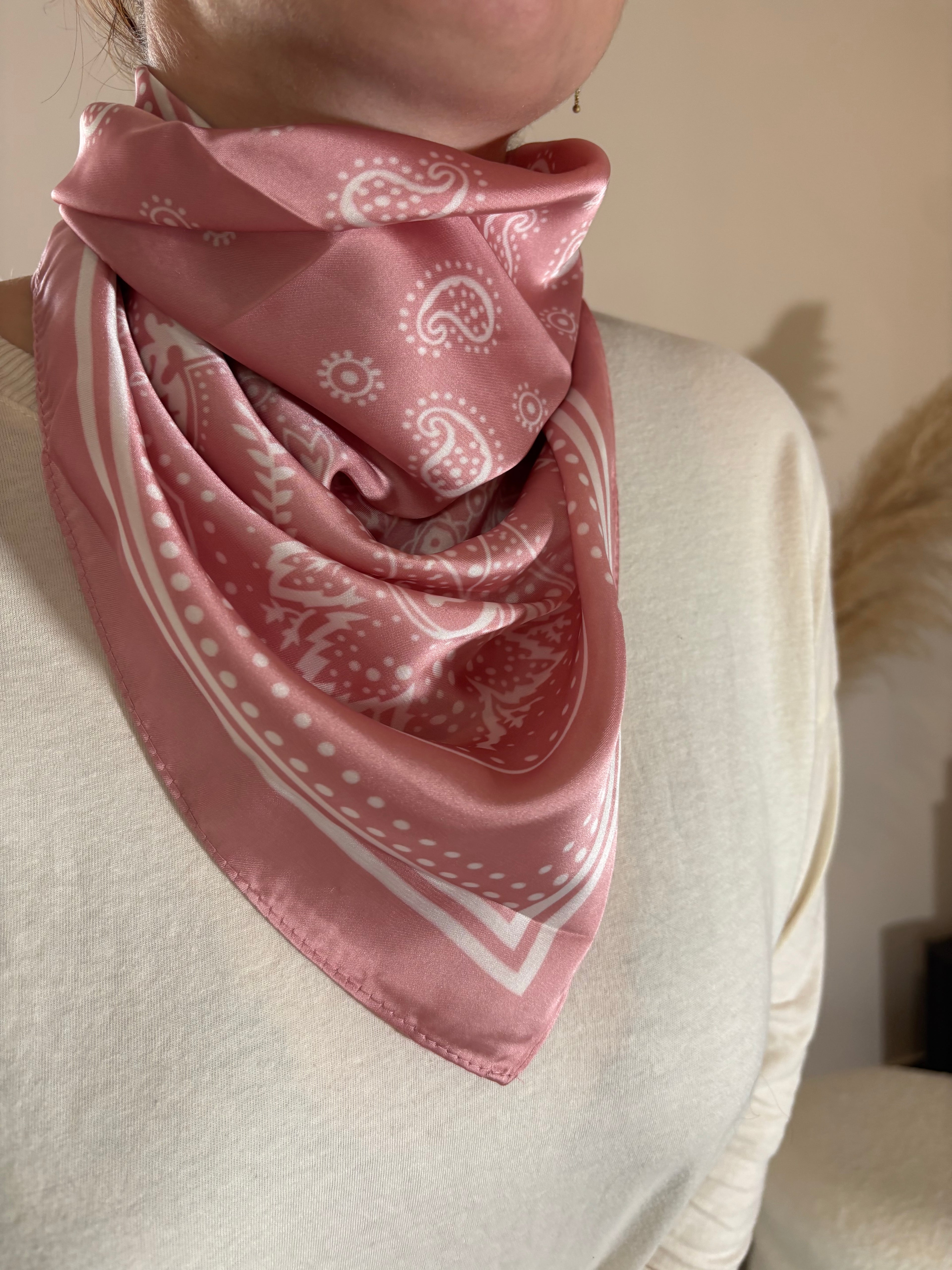 Foulard Milan rose