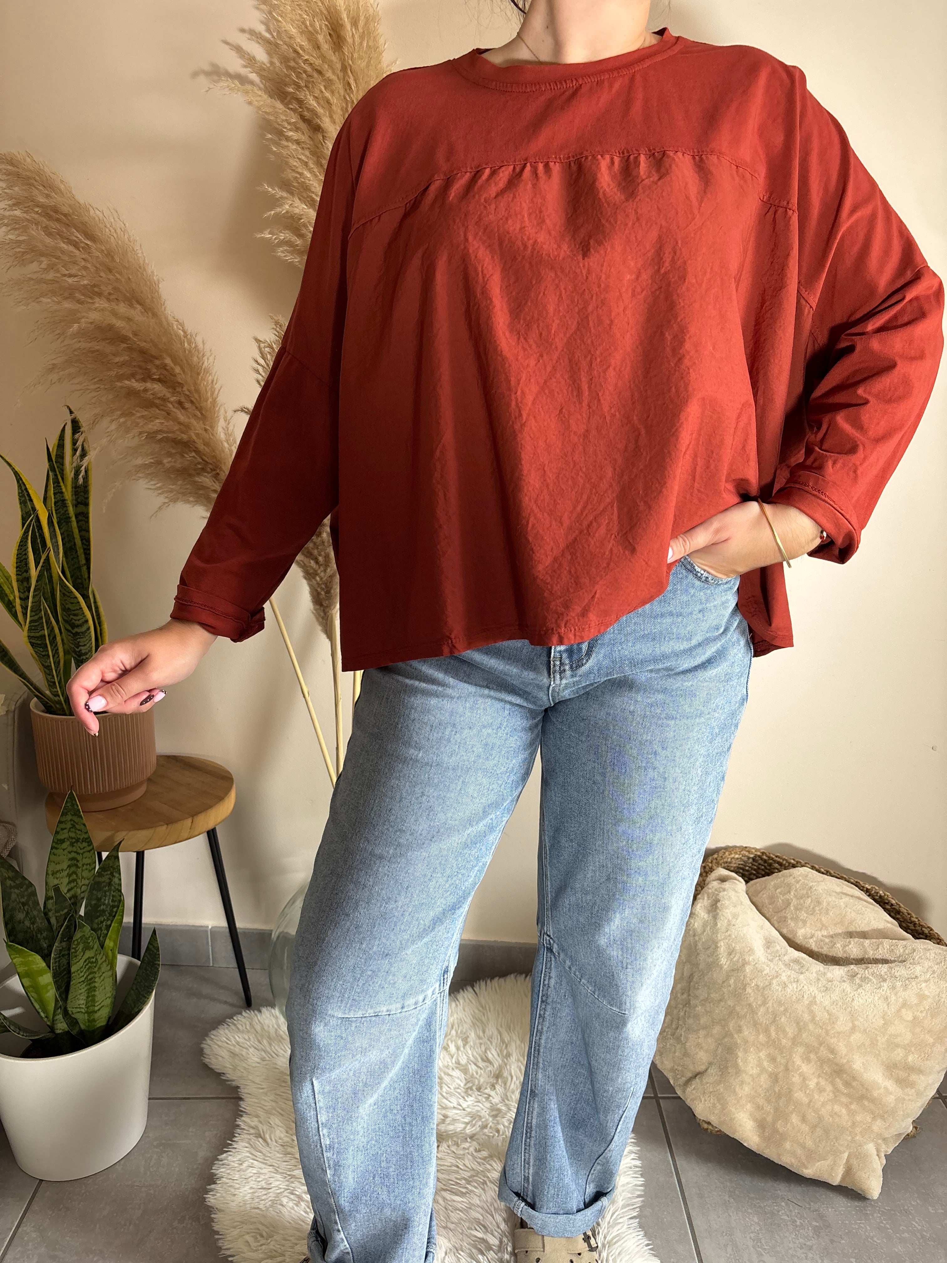 Blouse Lalo terracotta