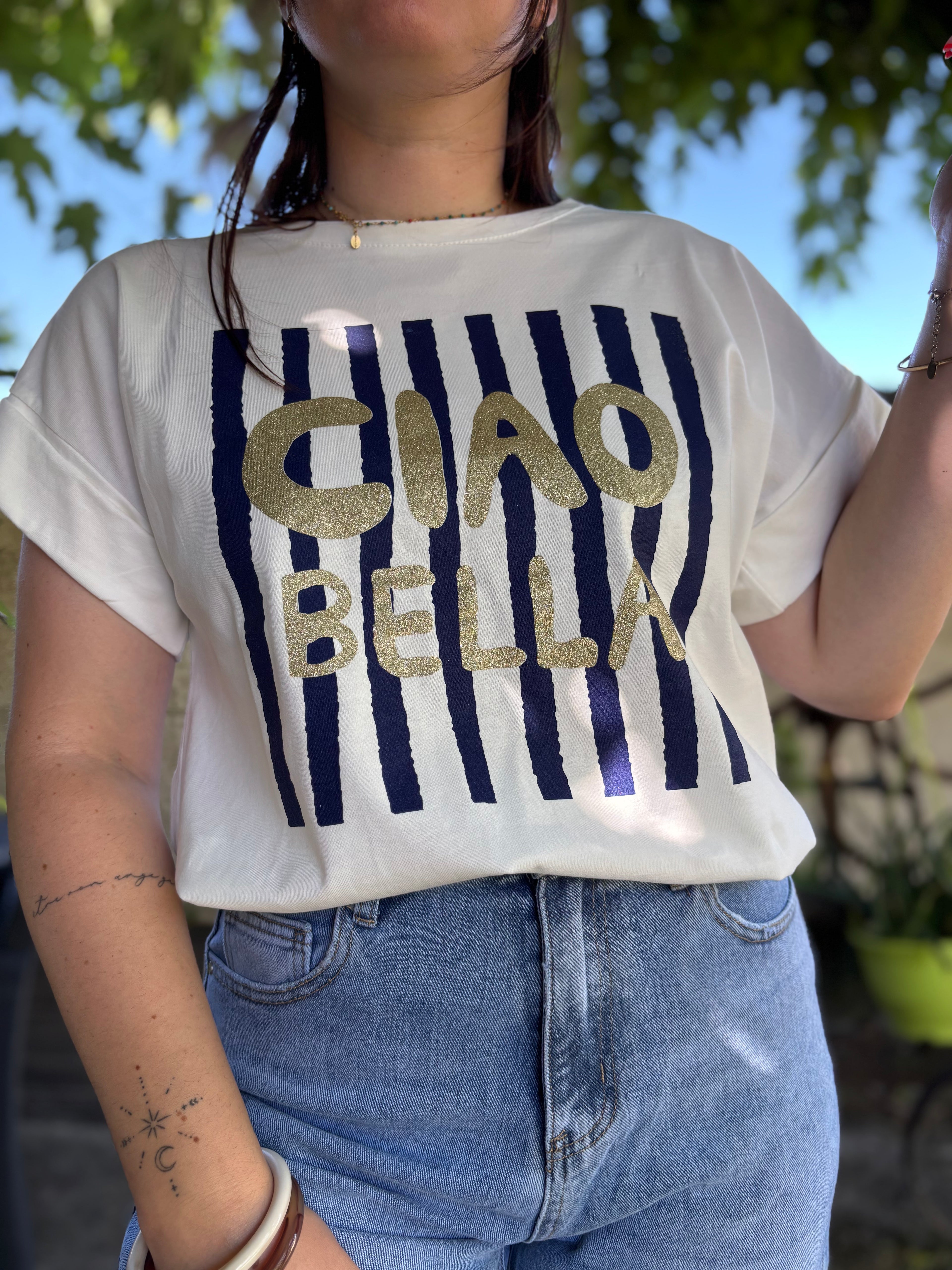T-shirt Roman blanc