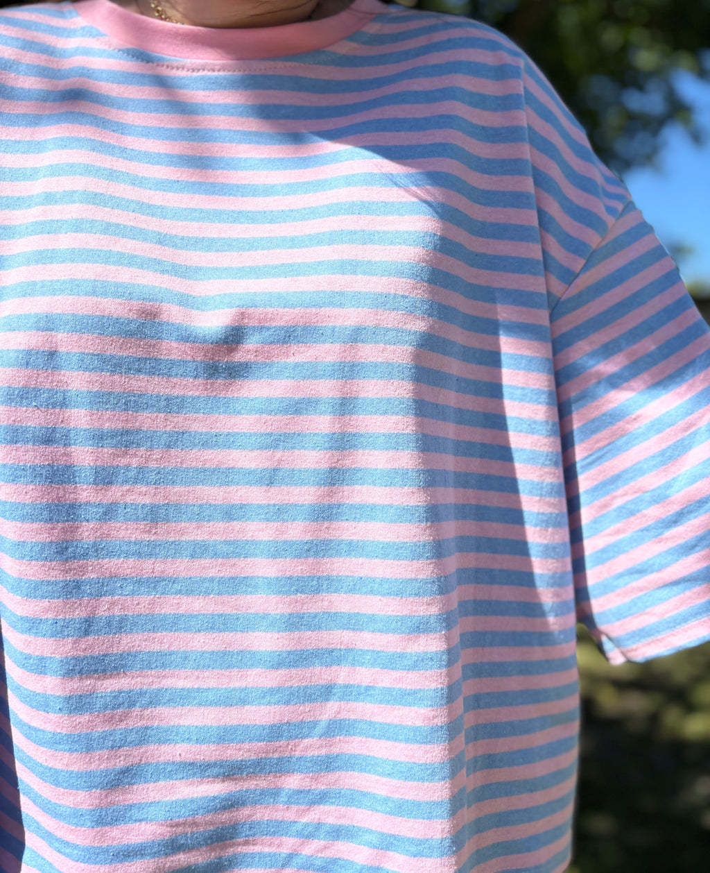 T-shirt Paul rose/bleu