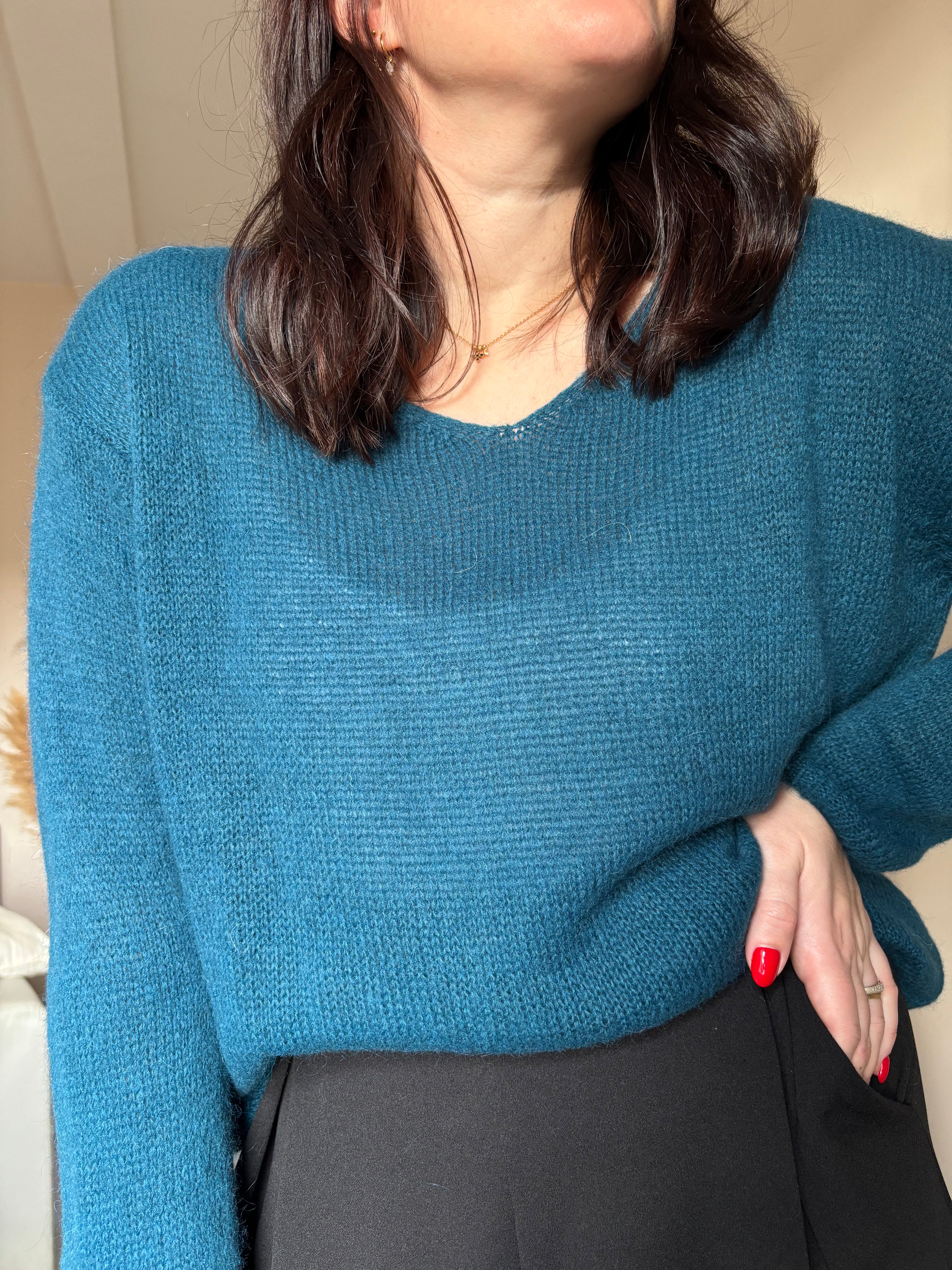 Pull Jessica bleu canard