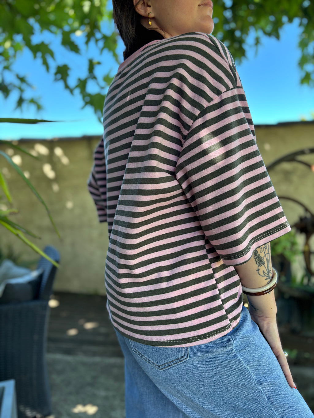 T-shirt Paul rose/marron