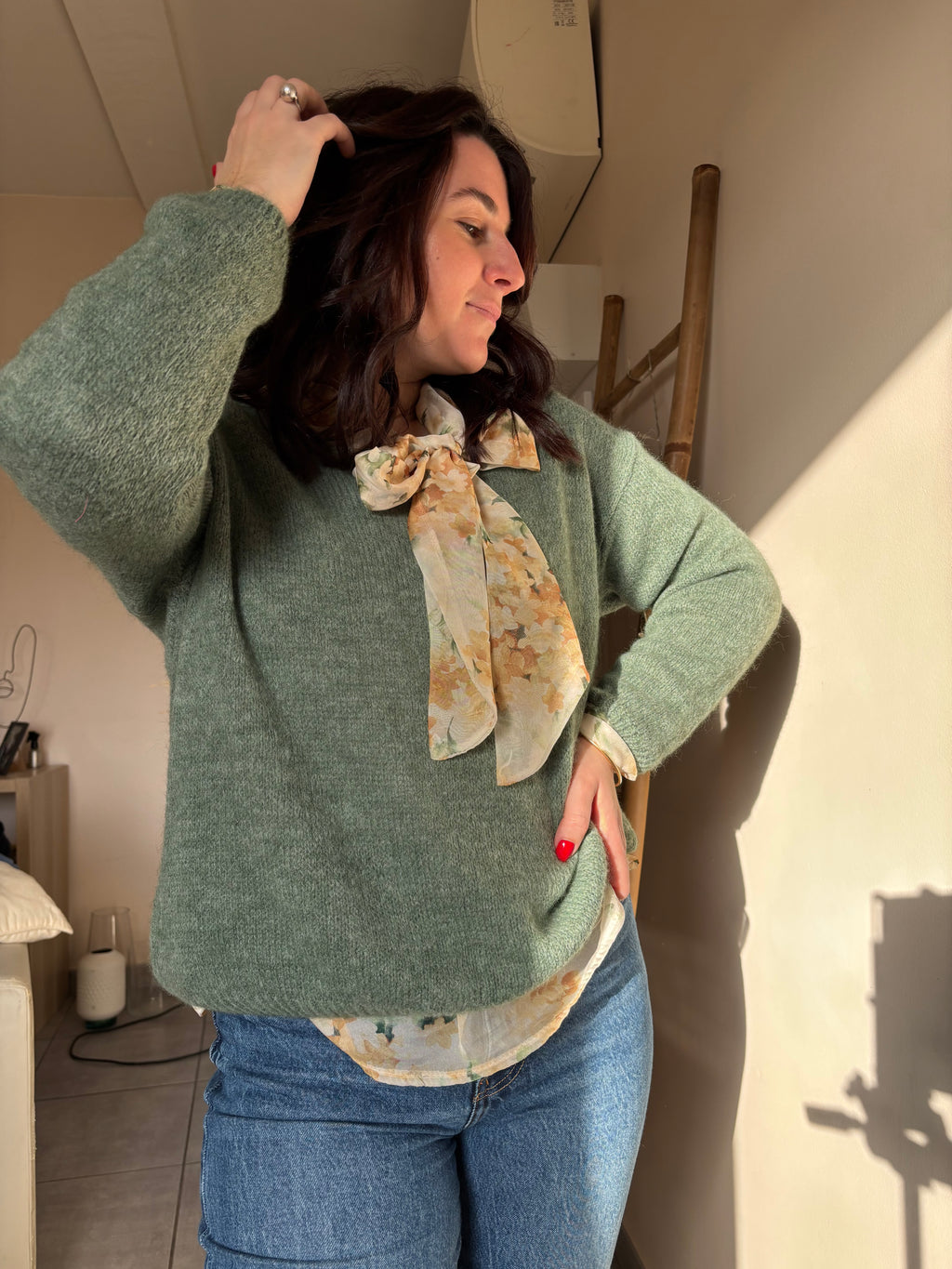 Pull Jessica vert