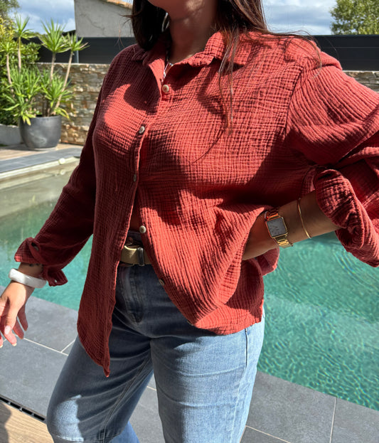 Chemise Lara terracotta