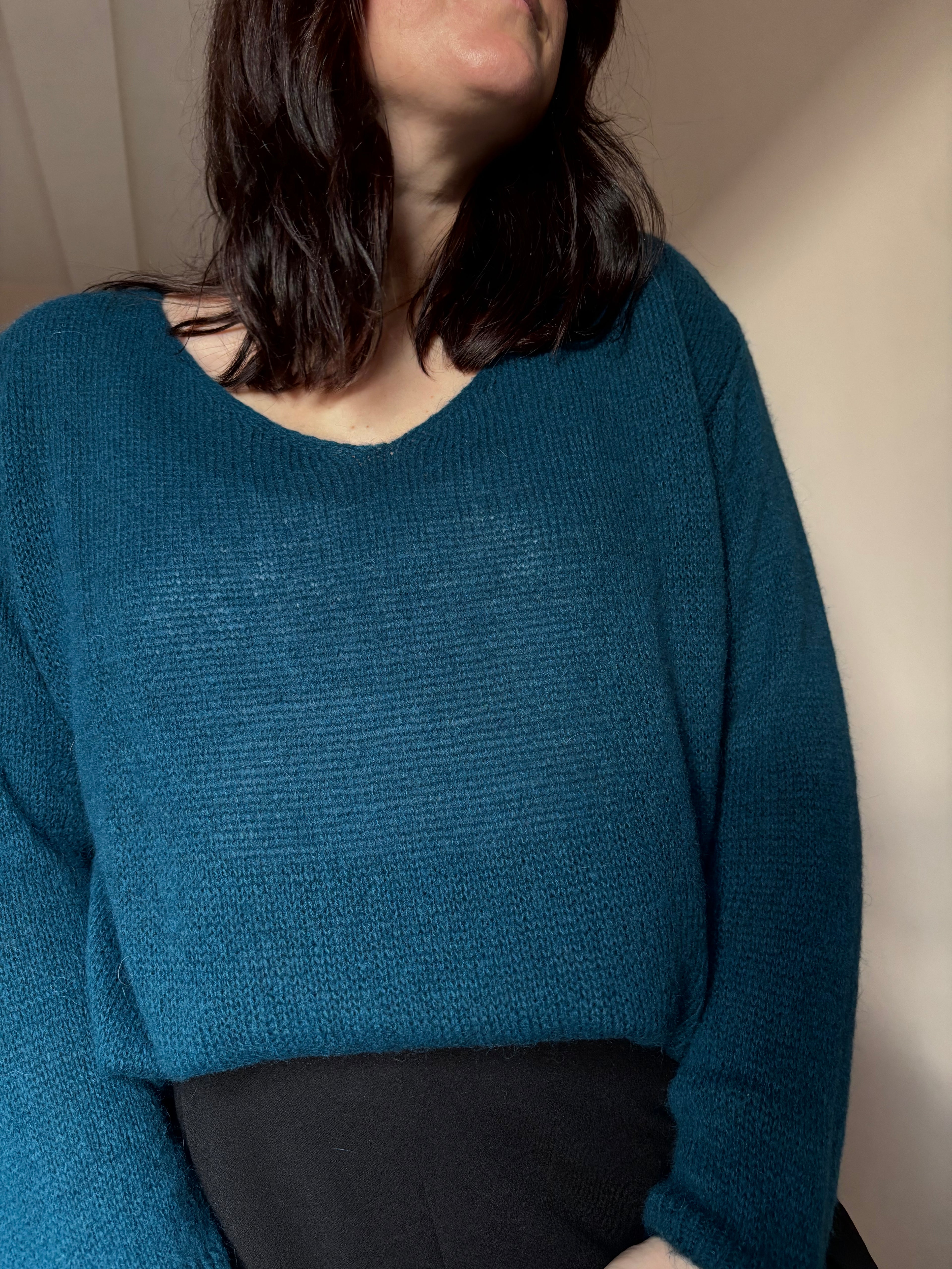 Pull Jessica bleu canard