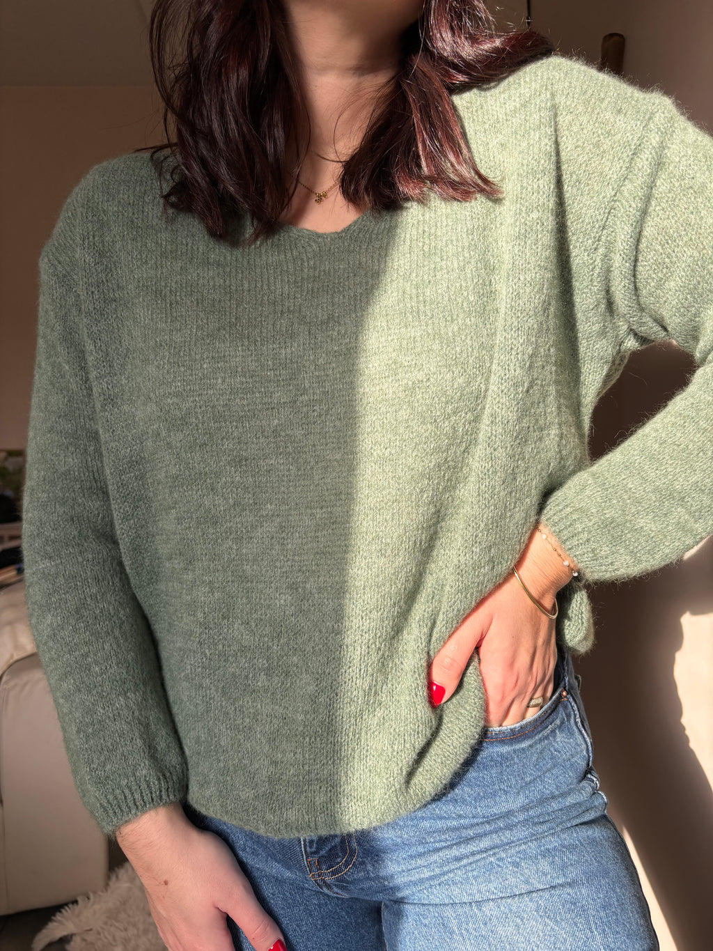 Pull Jessica vert