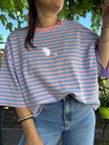 T-shirt Paul rose/bleu