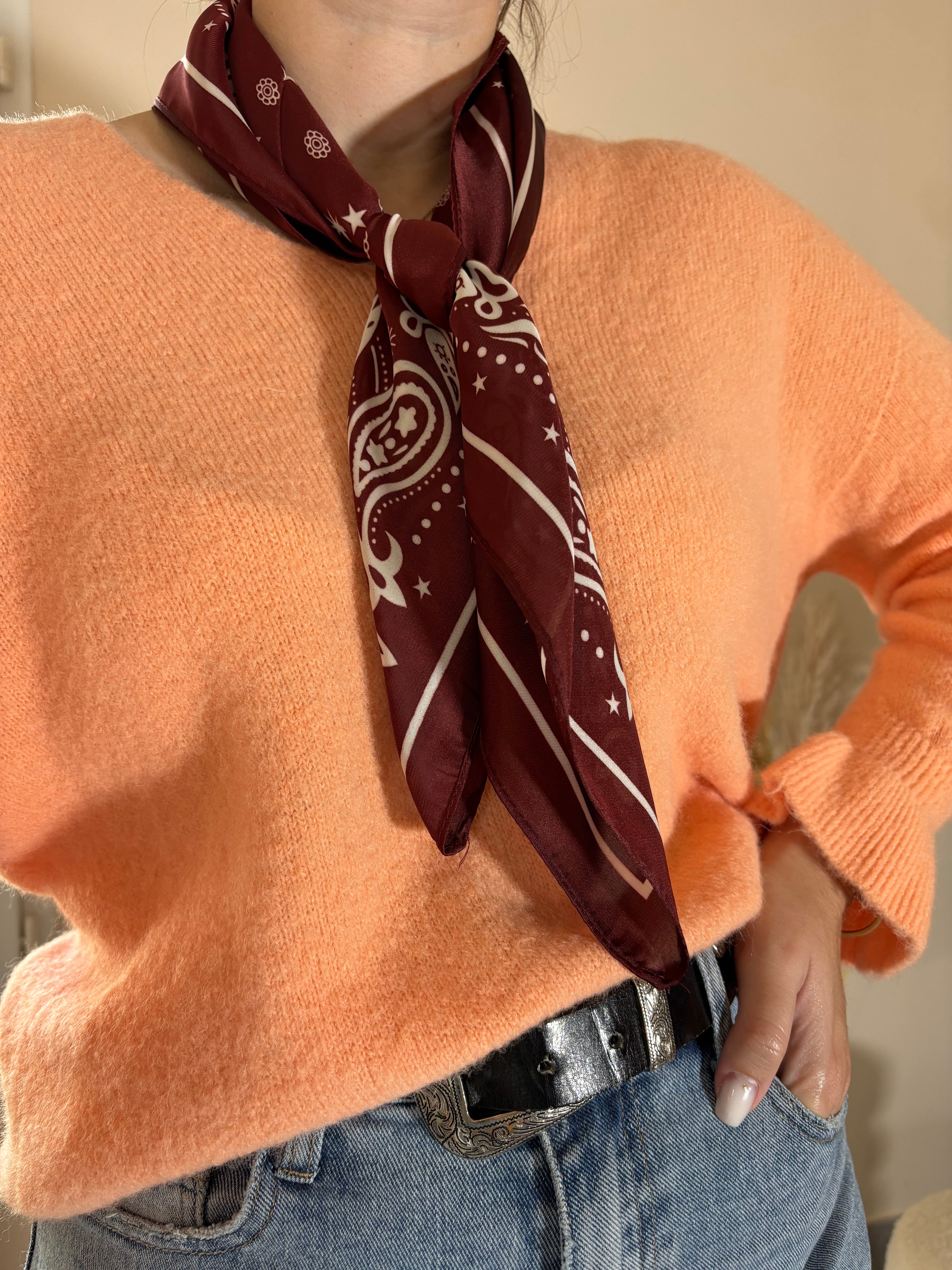 Foulard Jolia bordeaux